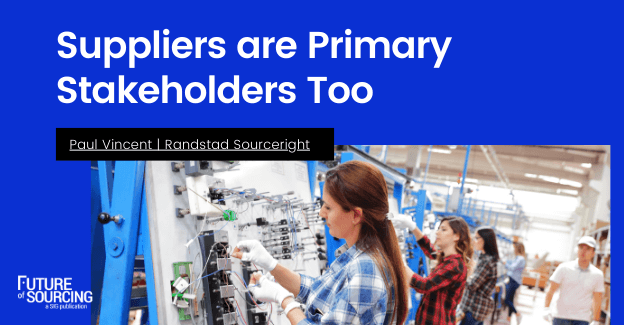 Suppliers are Primary Stakeholders Too